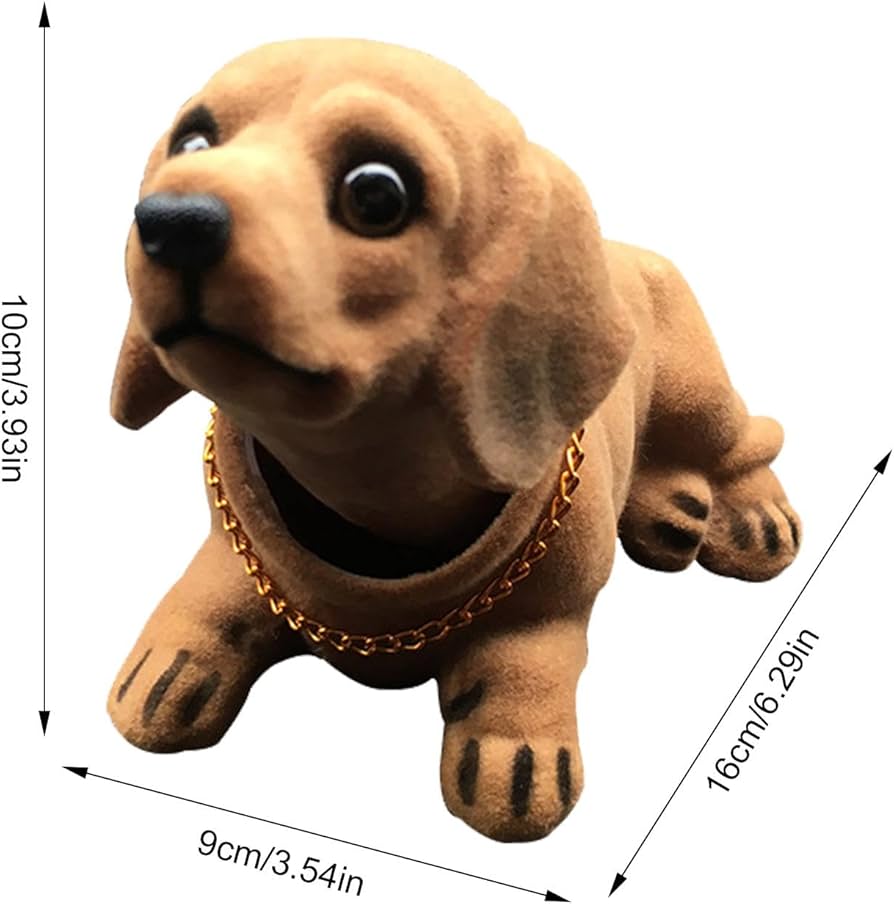 Amazon.co.jp: ボブルヘッドダックスフント、車用首振り犬 - 首を振る